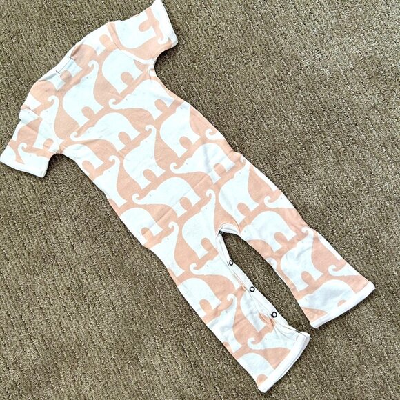 NWT Milkbarn Rose Elephant Organic Cotton Playsuit/Romper Size 6-12 Months - Picture 5 of 7